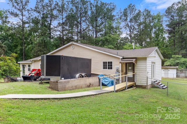 814 Columbia Dr, Chester, SC 29706 - back of property with entry steps and view of wooded area