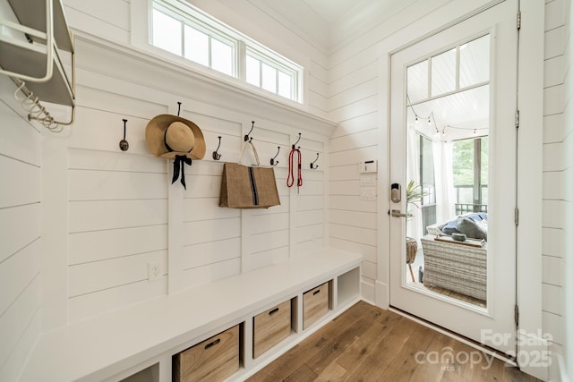 365 Delburg St, Davidson, NC 28036 - mudroom featuring dark wood-style flooring