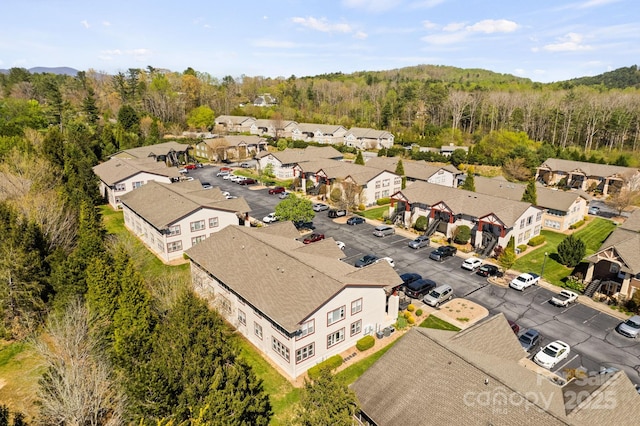 1201 Deermouse Way, Hendersonville, NC 28792 - aerial view with a forest view and a residential view