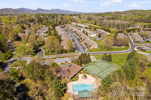 1201 Deermouse Way, Hendersonville, NC 28792 - birds eye view of property featuring a residential view