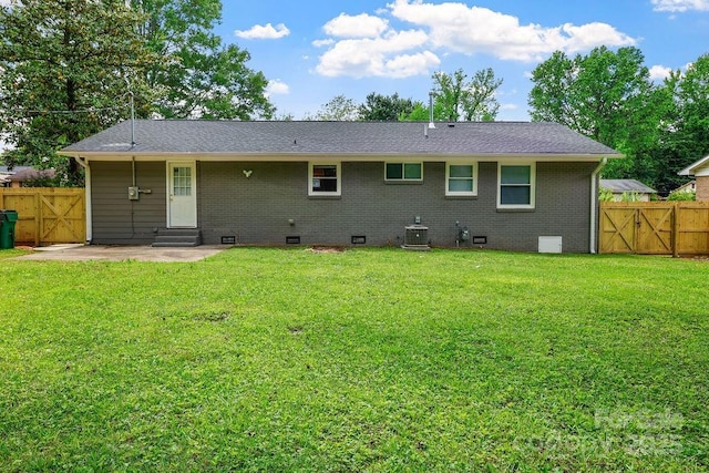 4009 Dunwoody Dr, Charlotte, NC 28215 - back of house with a gate, crawl space, a patio, and entry steps