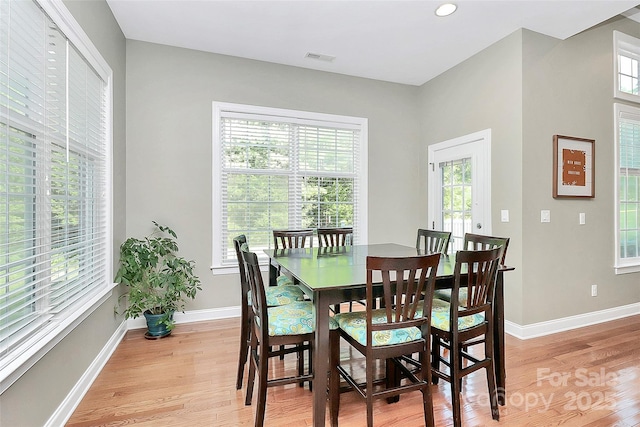 1105 Hoyle Ln, Waxhaw, NC 28173 - dining area featuring baseboards, recessed lighting, and light wood-style floors