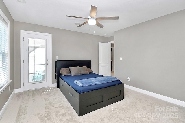 1105 Hoyle Ln, Waxhaw, NC 28173 - bedroom featuring a ceiling fan, baseboards, and carpet