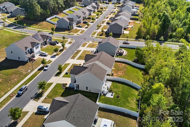 drone / aerial view with a residential view