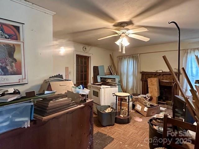 6000 S Main St, Salisbury, NC 28147 - misc room with ceiling fan