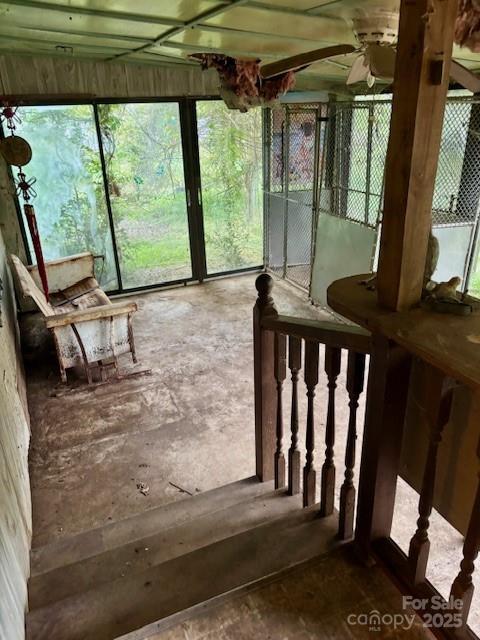 6000 S Main St, Salisbury, NC 28147 - sunroom / solarium featuring ceiling fan