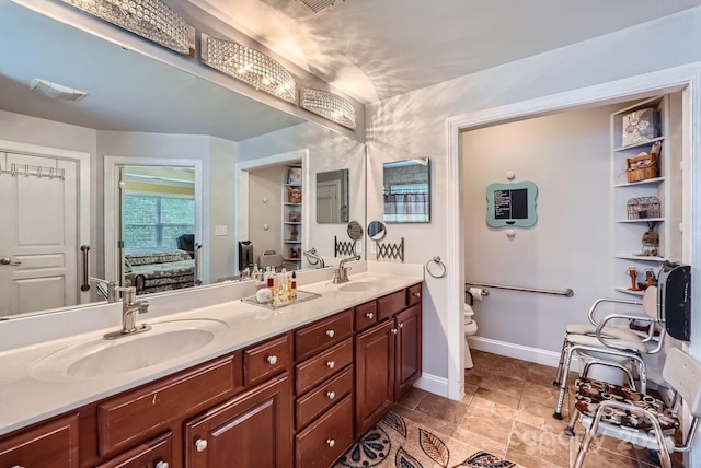 10836 Maryanna Ct, Charlotte, NC 28213 - ensuite bathroom featuring a sink, toilet, double vanity, and visible vents