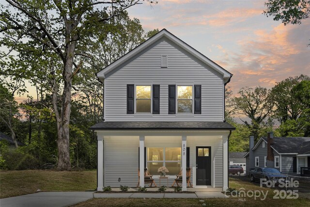 808 Carolyn Ave, Kannapolis, NC 28083 - view of front of home with a porch