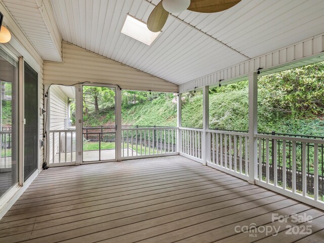 106 Thistle Tree Way, Weaverville, NC 28787 - wooden deck featuring ceiling fan