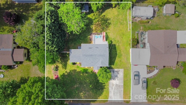 aerial view featuring a residential view