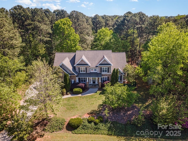 108 Bare Foot Ln, Mooresville, NC 28117 - bird's eye view featuring a forest view