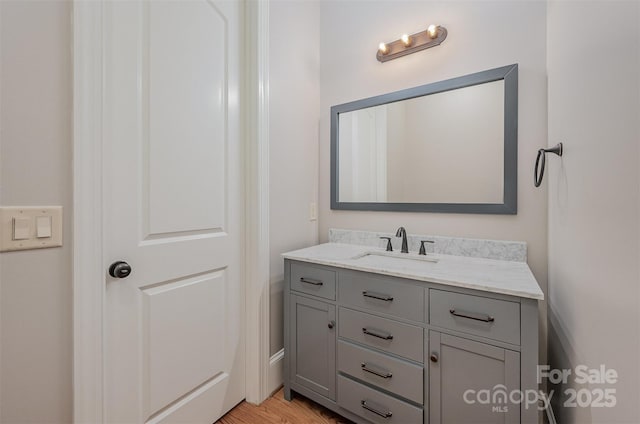 108 Bare Foot Ln, Mooresville, NC 28117 - bathroom featuring vanity and wood finished floors
