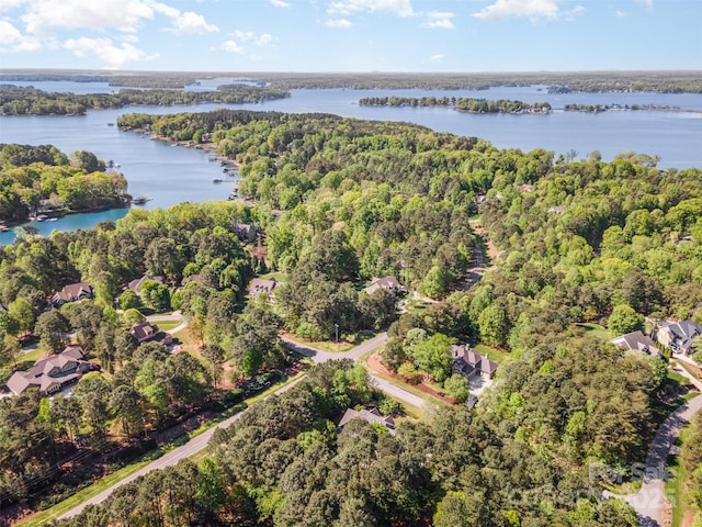 108 Bare Foot Ln, Mooresville, NC 28117 - birds eye view of property featuring a forest view and a water view