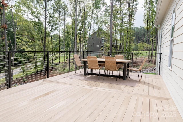 1123 Fern Hill Rd, Mooresville, NC 28117 - wooden deck with outdoor dining area