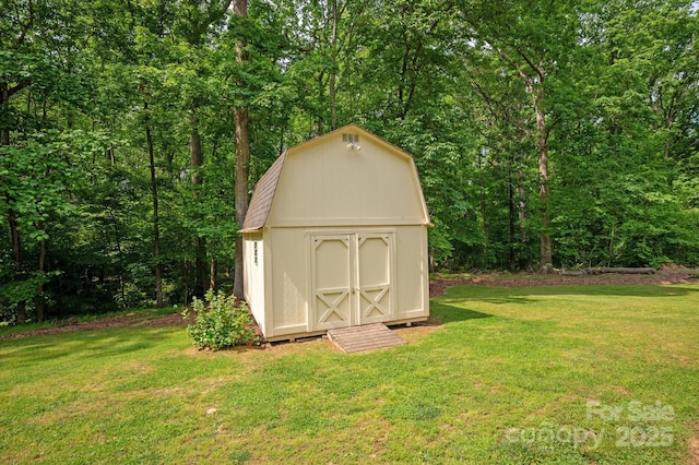 view of shed