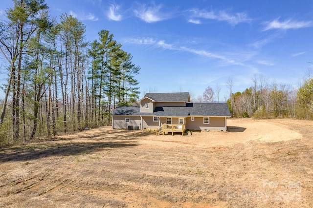 3424 Walker Cir, Lenoir, NC 28645 - rear view of property with a wooden deck