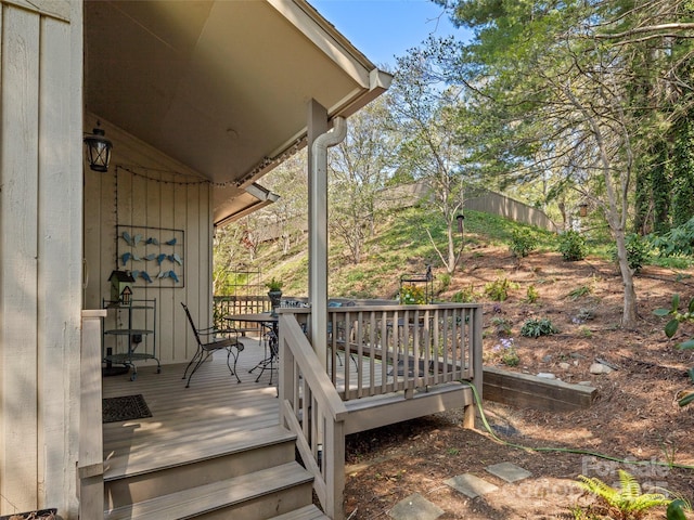 view of wooden deck