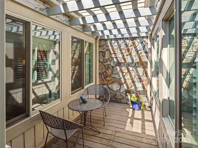 view of sunroom