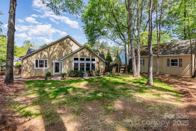 view of rear view of property