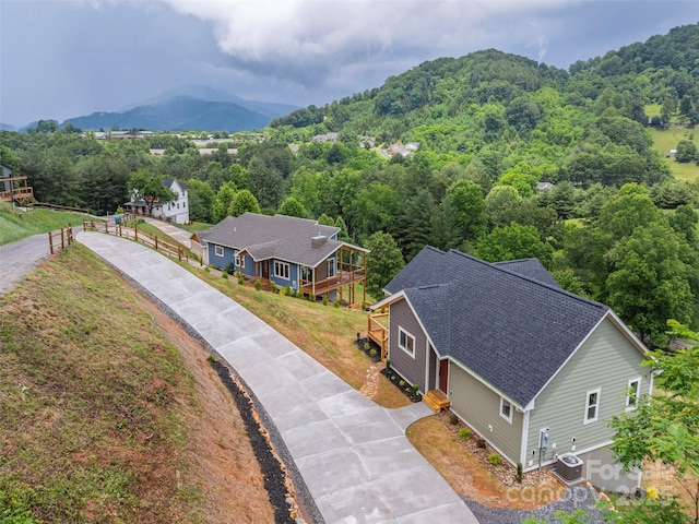 191 Aster Ridge Dr, Waynesville, NC 28786 - view from above of property featuring a forest and a mountain backdrop