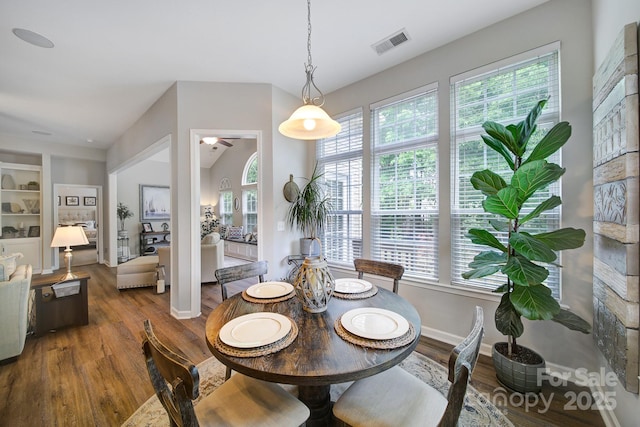 7123 Meyer Rd, Fort Mill, SC 29715 - dining room featuring wood finished floors, visible vents, and plenty of natural light