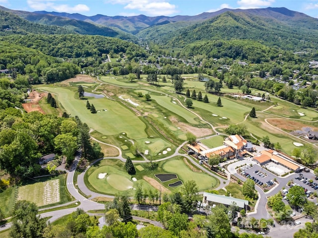 62 Cosmic Ln, Waynesville, NC 28786 - aerial view of property's location with a mountain backdrop and a local golf course