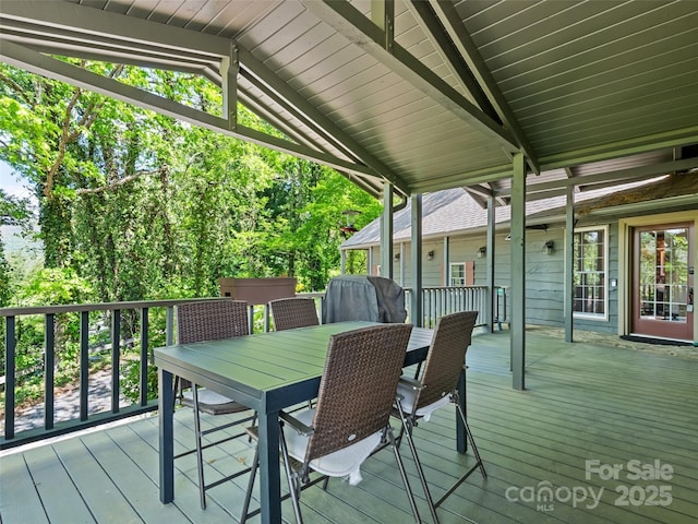62 Cosmic Ln, Waynesville, NC 28786 - deck with outdoor dining area