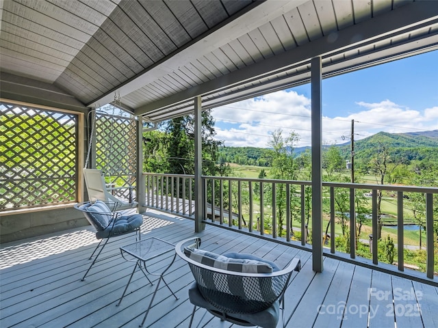 62 Cosmic Ln, Waynesville, NC 28786 - deck with a mountain view