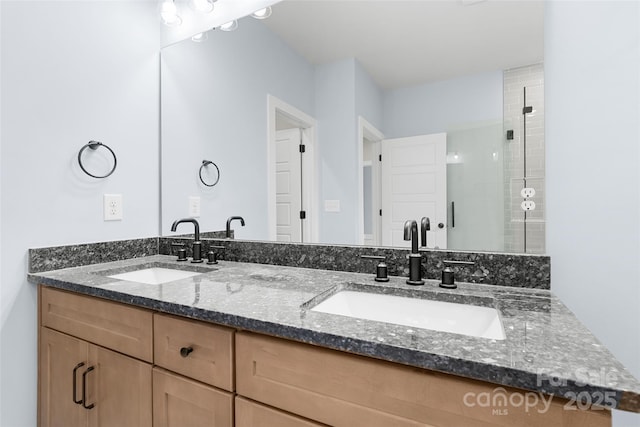 925 Twin Lakes Rd, Rock Hill, SC 29732 - bathroom featuring a stall shower and double vanity