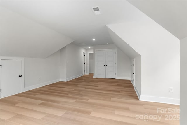 925 Twin Lakes Rd, Rock Hill, SC 29732 - bonus room featuring recessed lighting, baseboards, lofted ceiling, and light wood-type flooring