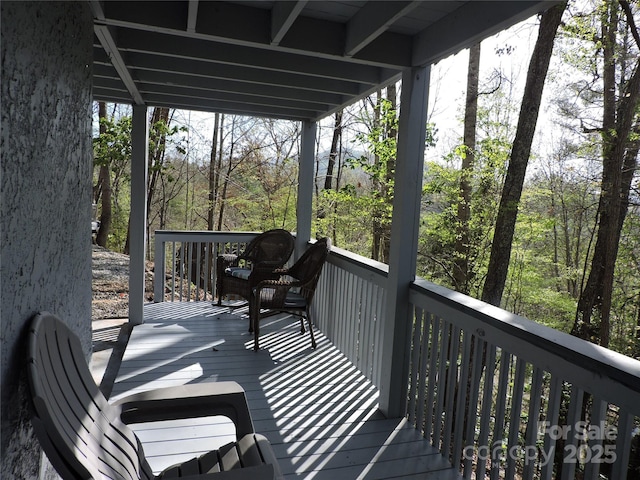 view of wooden deck