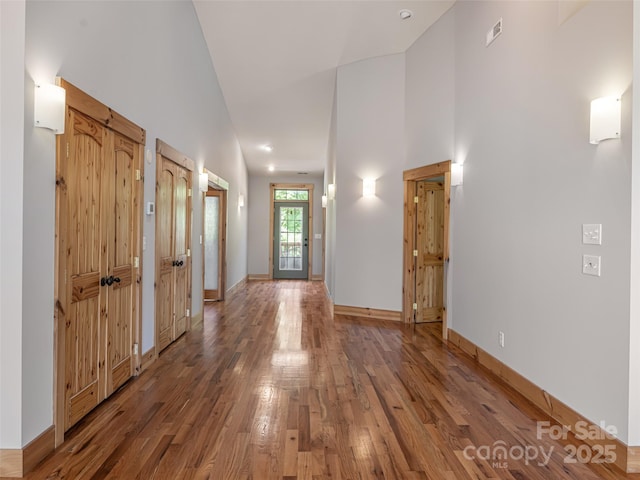 15 Sassy Ln, Asheville, NC 28805 - entrance foyer featuring hardwood / wood-style floors, baseboards, and vaulted ceiling
