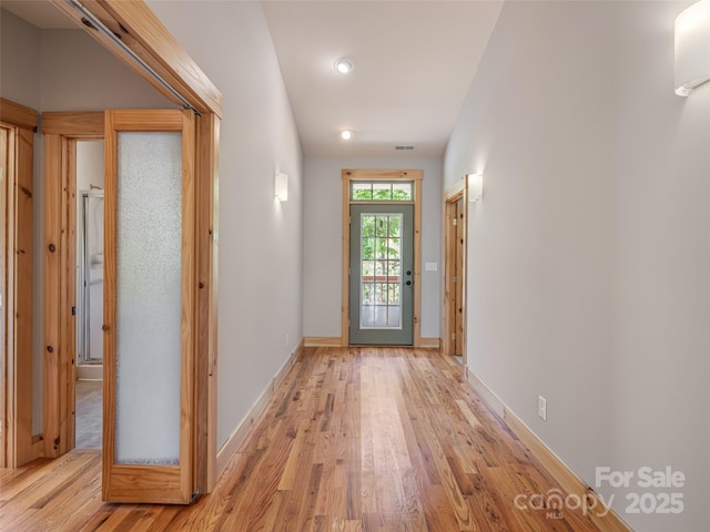 15 Sassy Ln, Asheville, NC 28805 - entryway featuring light wood-type flooring, baseboards, and recessed lighting