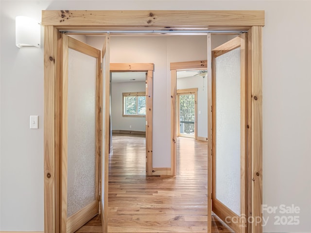 15 Sassy Ln, Asheville, NC 28805 - hall featuring light wood-style flooring and baseboards