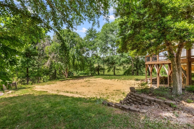 450 Lemmons Rd Unit 4, Mooresboro, NC 28114 - view of yard with a deck