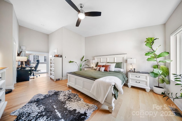 1115 Greenleaf Ave Unit B, Charlotte, NC 28202 - bedroom featuring light wood-style floors and a ceiling fan