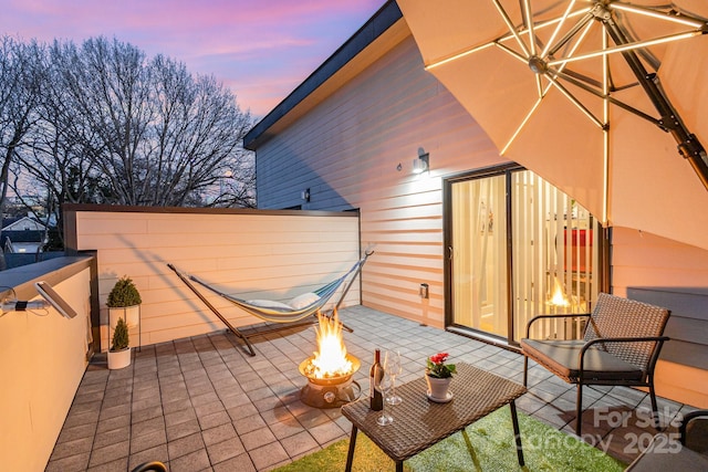 1115 Greenleaf Ave Unit B, Charlotte, NC 28202 - view of patio with a fire pit