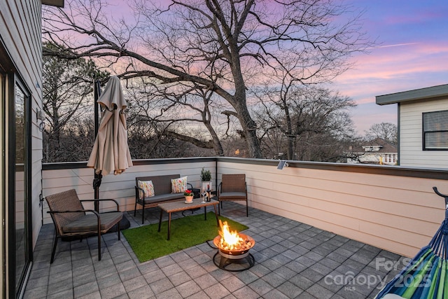 1115 Greenleaf Ave Unit B, Charlotte, NC 28202 - view of patio / terrace featuring an outdoor fire pit