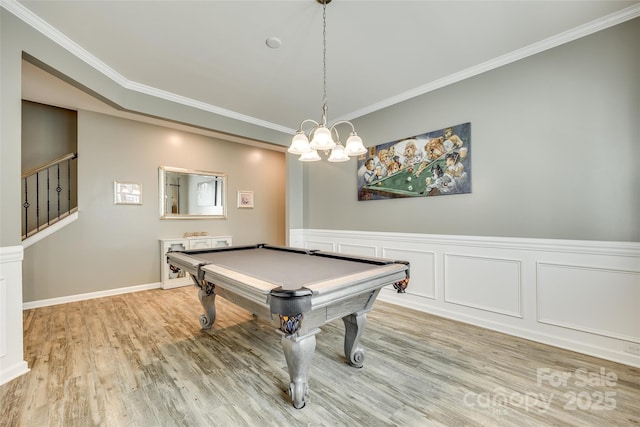 4083 Home Grown Way, Clover, SC 29710 - playroom featuring light wood-style flooring, crown molding, and billiards