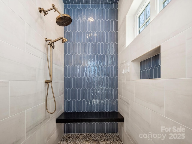 61 Back Bone Way Unit 203, Sylva, NC 28779 - full bathroom with a tile shower