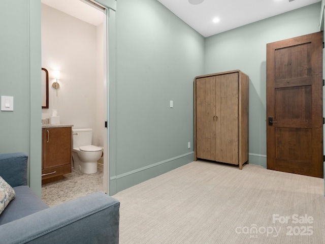 61 Back Bone Way Unit 203, Sylva, NC 28779 - interior space with vanity, toilet, baseboards, and recessed lighting