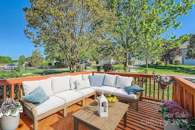 3939 Archer Notch Ln, Huntersville, NC 28078 - wooden deck featuring an outdoor hangout area