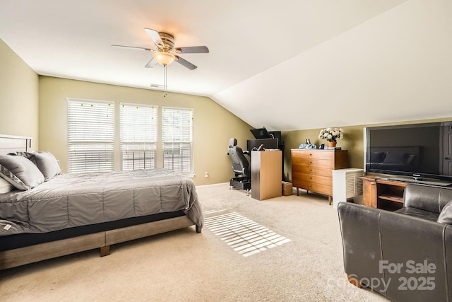 3939 Archer Notch Ln, Huntersville, NC 28078 - carpeted bedroom featuring lofted ceiling and ceiling fan