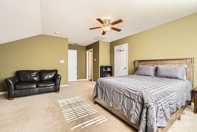 3939 Archer Notch Ln, Huntersville, NC 28078 - carpeted bedroom with baseboards, ceiling fan, and vaulted ceiling