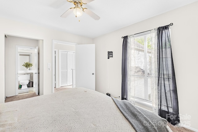 7407 Mystic Ln, Charlotte, NC 28227 - bedroom with a ceiling fan and carpet flooring