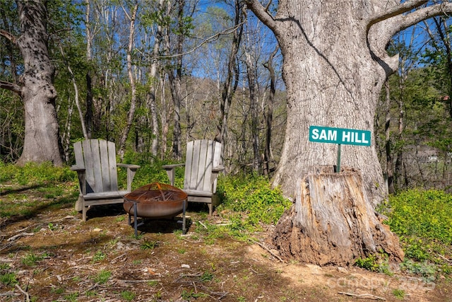 exterior view of an outdoor fire pit