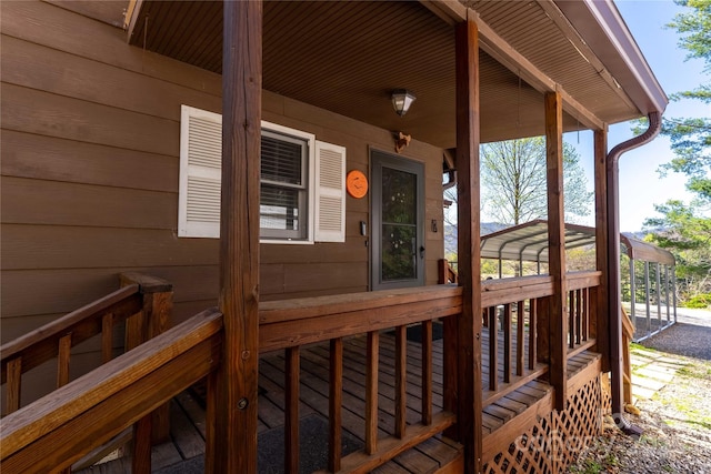 view of wooden deck