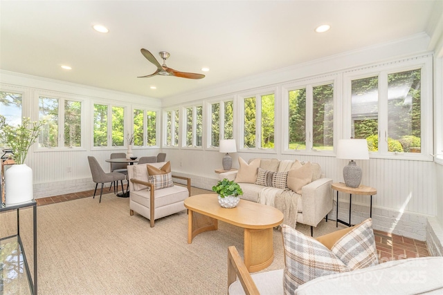 426 Walden Trl, Waxhaw, NC 28173 - sunroom with crown molding and recessed lighting
