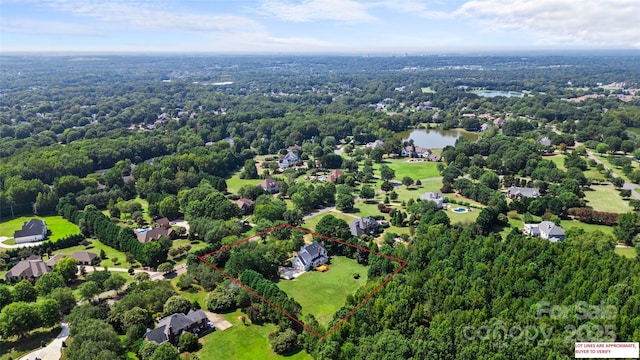 426 Walden Trl, Waxhaw, NC 28173 - aerial view featuring a water view and a view of trees