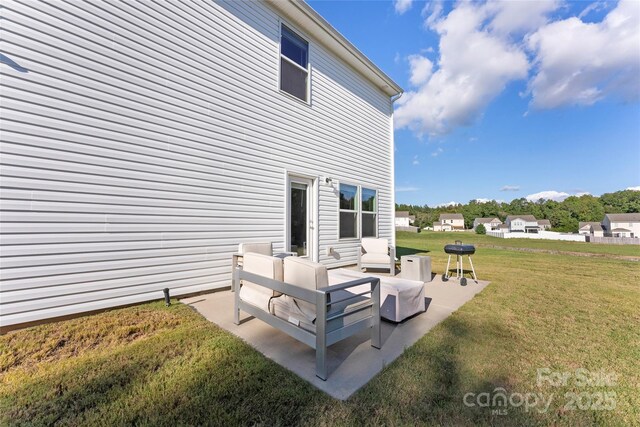 exterior space with an outdoor living space
